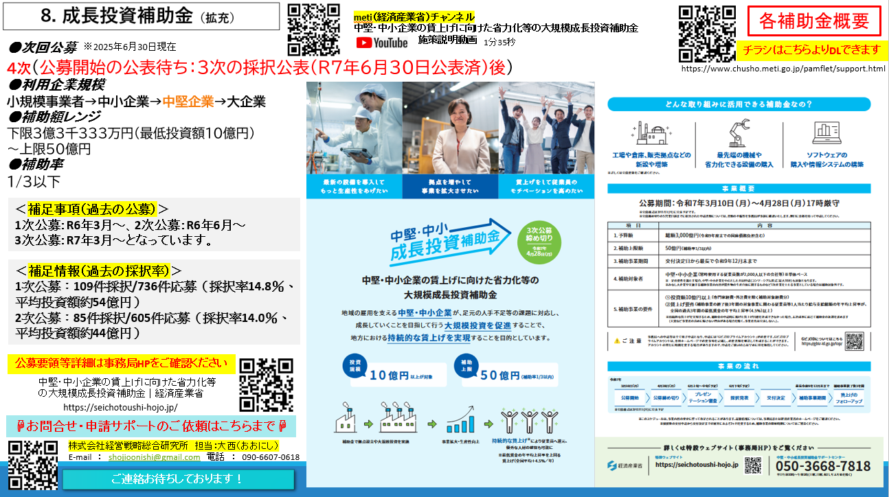 8.成長投資補助金