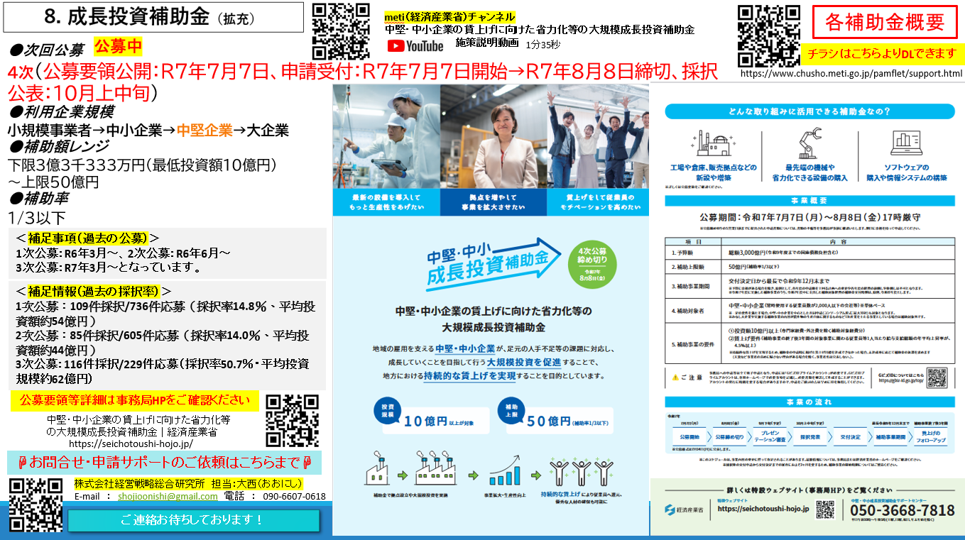 8.成長投資補助金